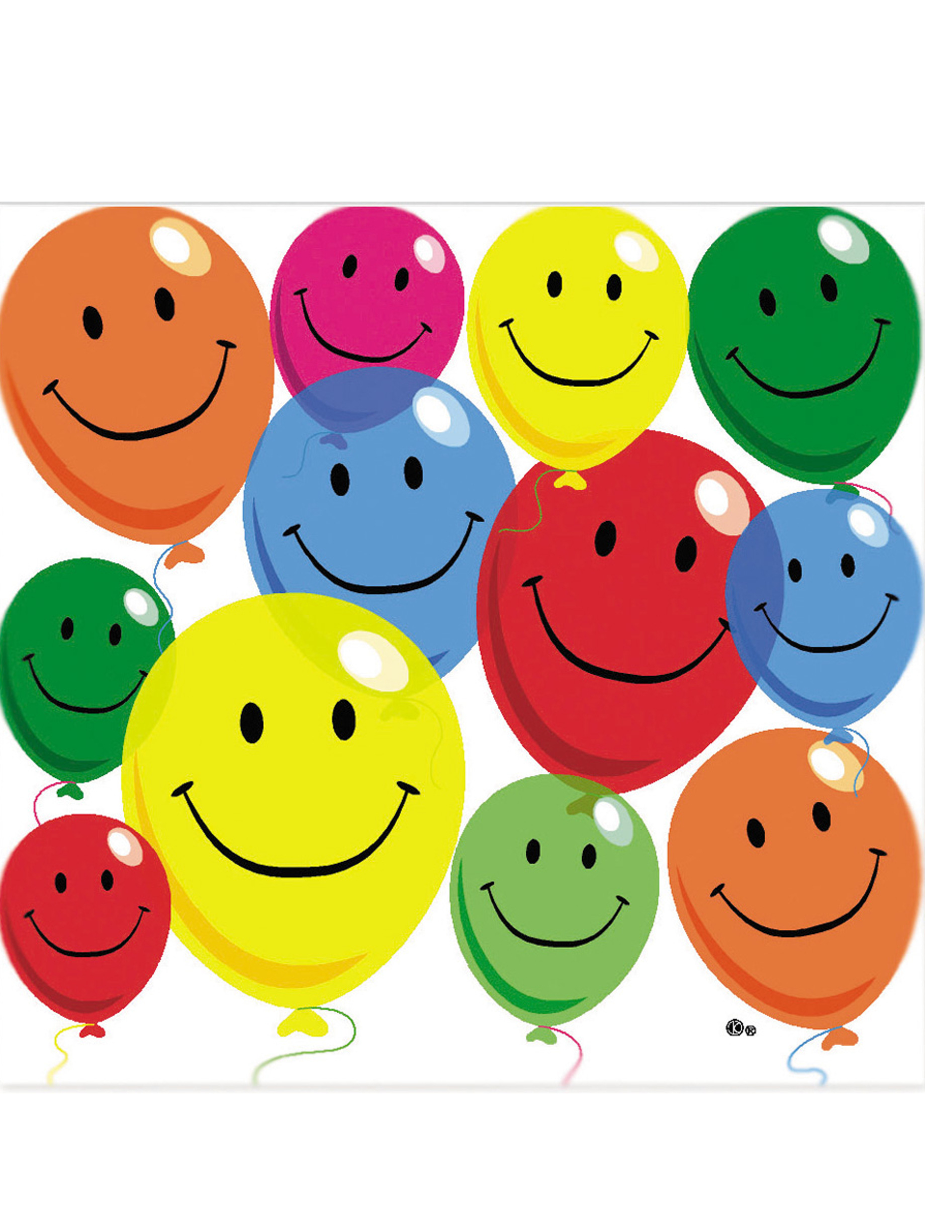 12 Serviettes en papier Smile 33 x 33 cm