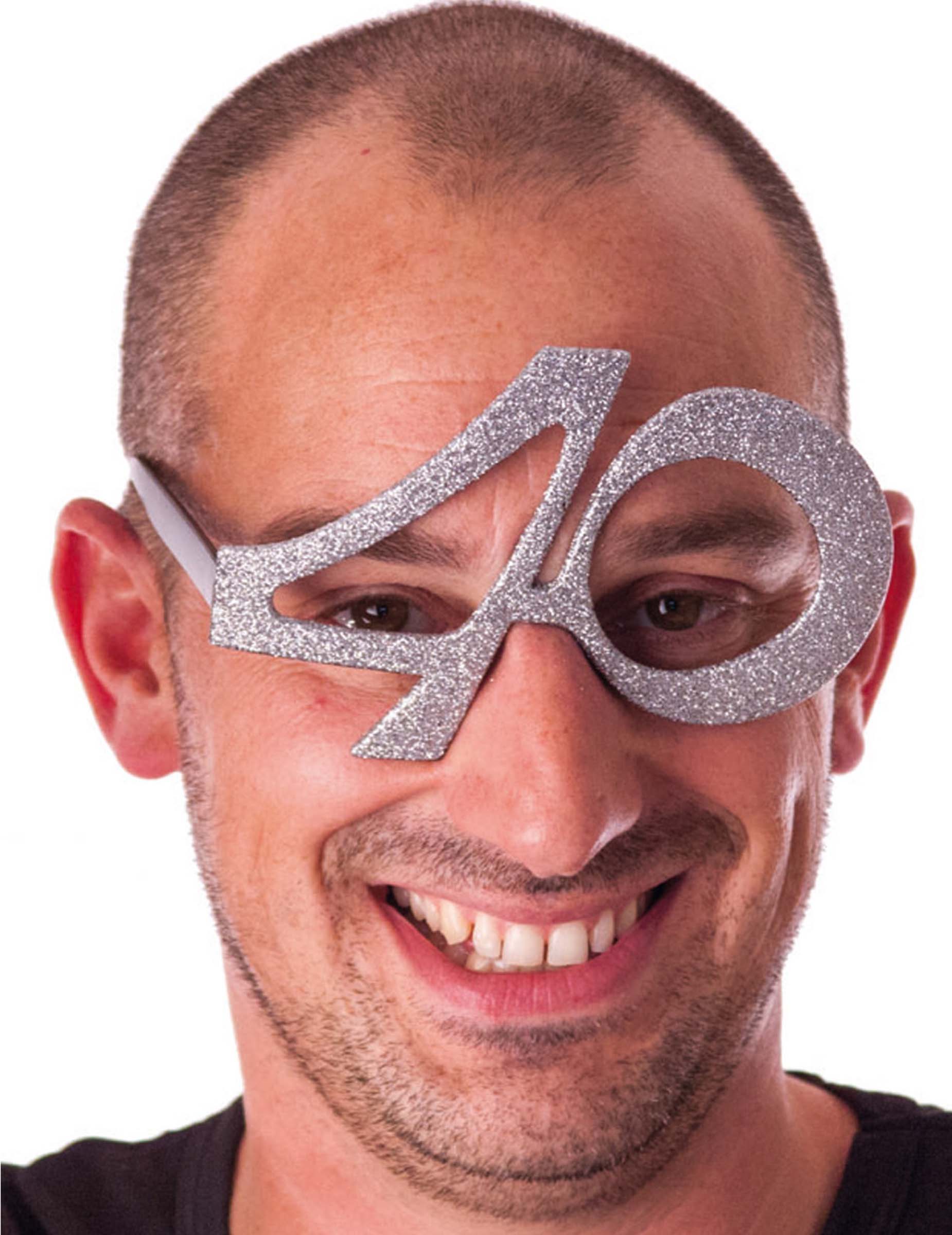 Lunettes âge à paillettes 40 ans