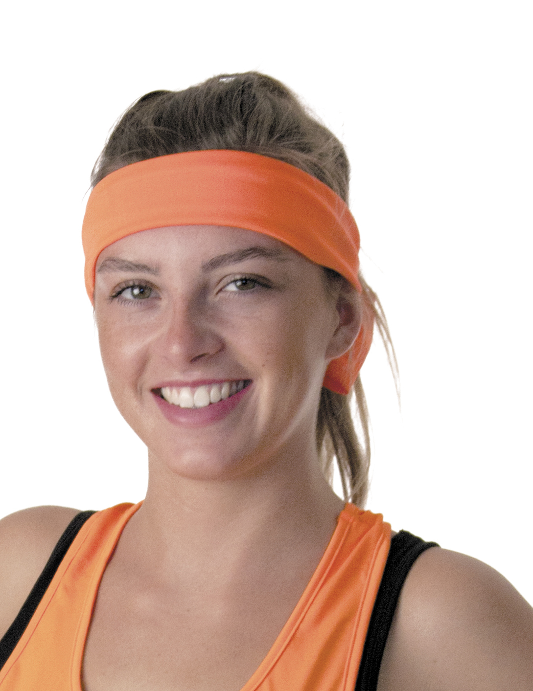 Bandeau orange fluo 80's adulte