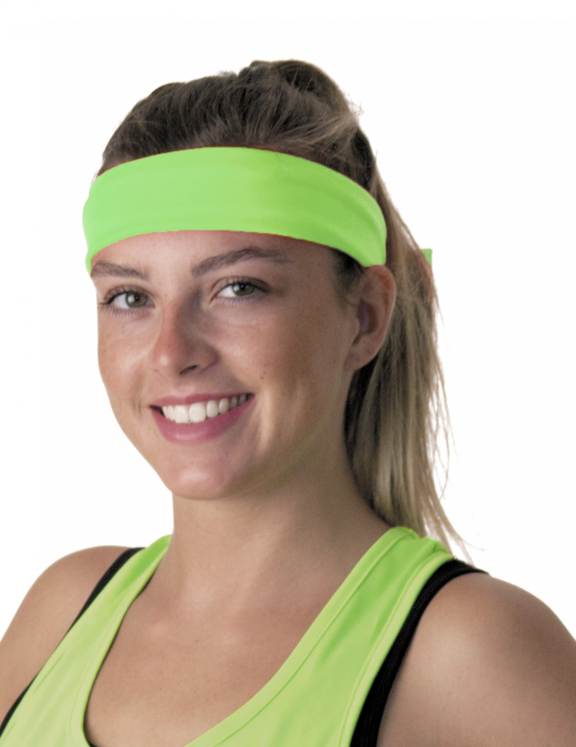 Bandeau vert fluo 80's adulte