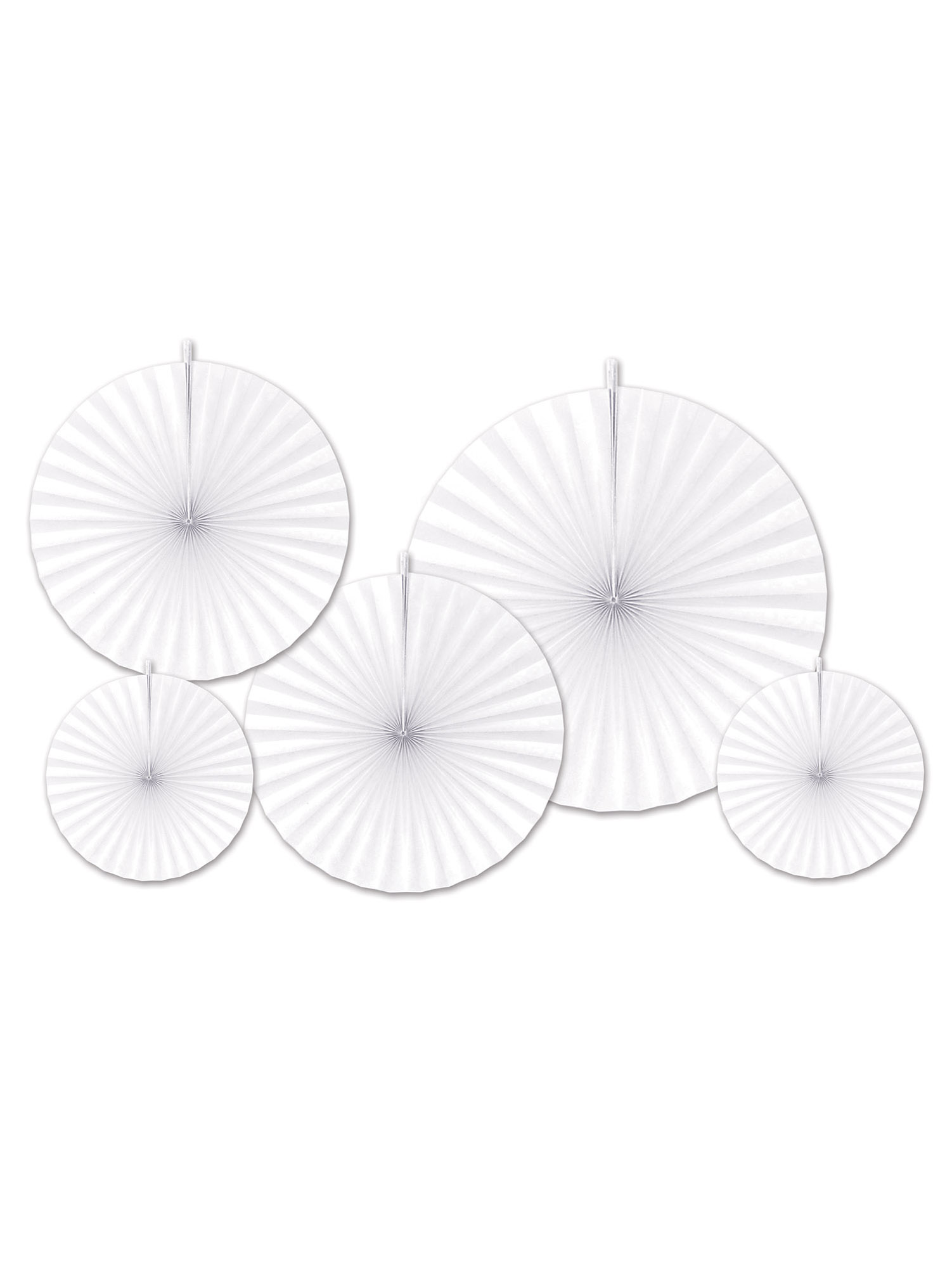 5 Rosaces en papier blanches