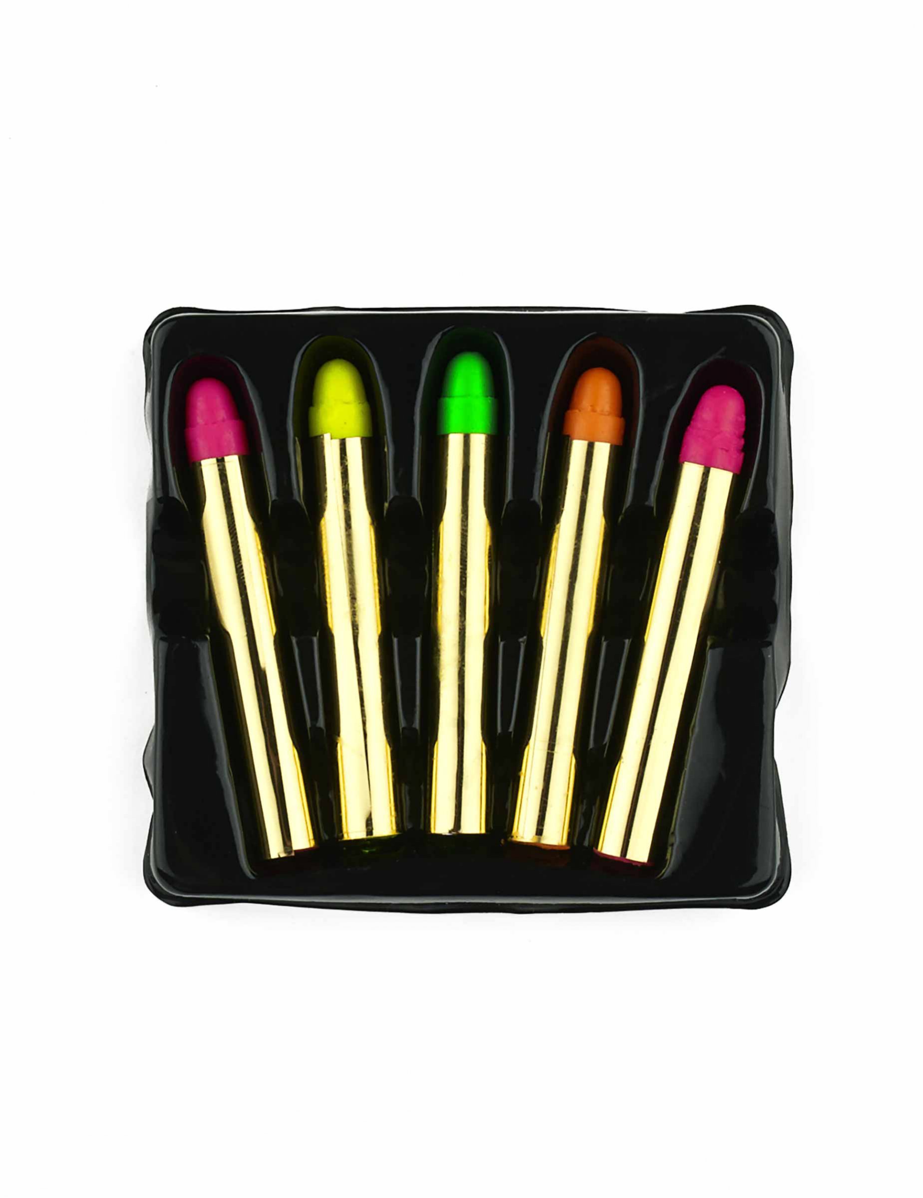 5 Crayons maquillages fluo