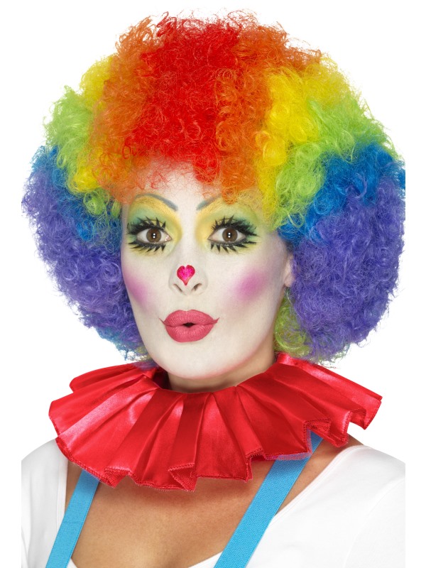 Collerette clown rouge adulte