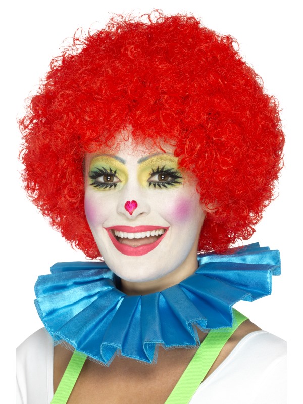 Collerette clown bleue adulte