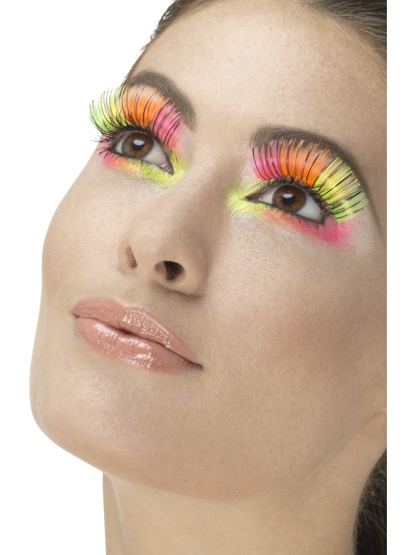 Faux cils longs multicolores adulte