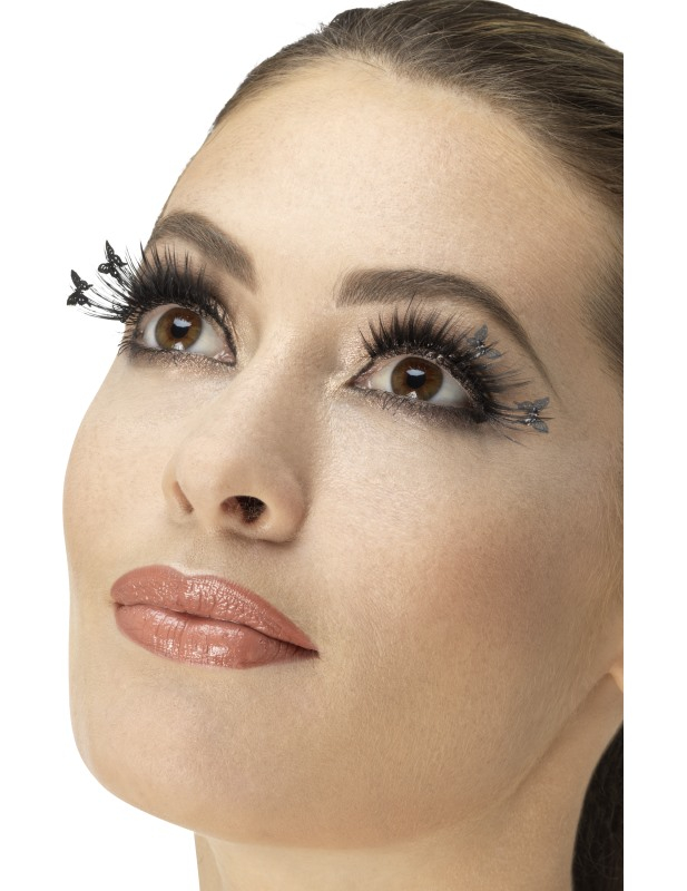Faux cils noirs papillon adulte