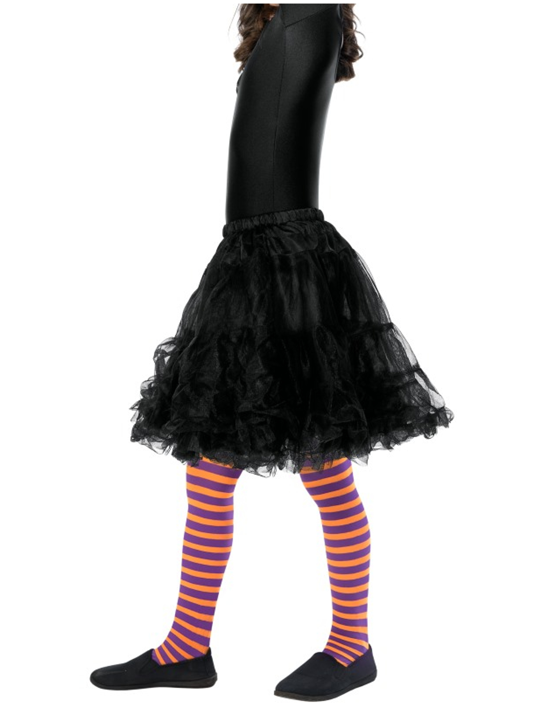 Collants rayés orange et violets enfant