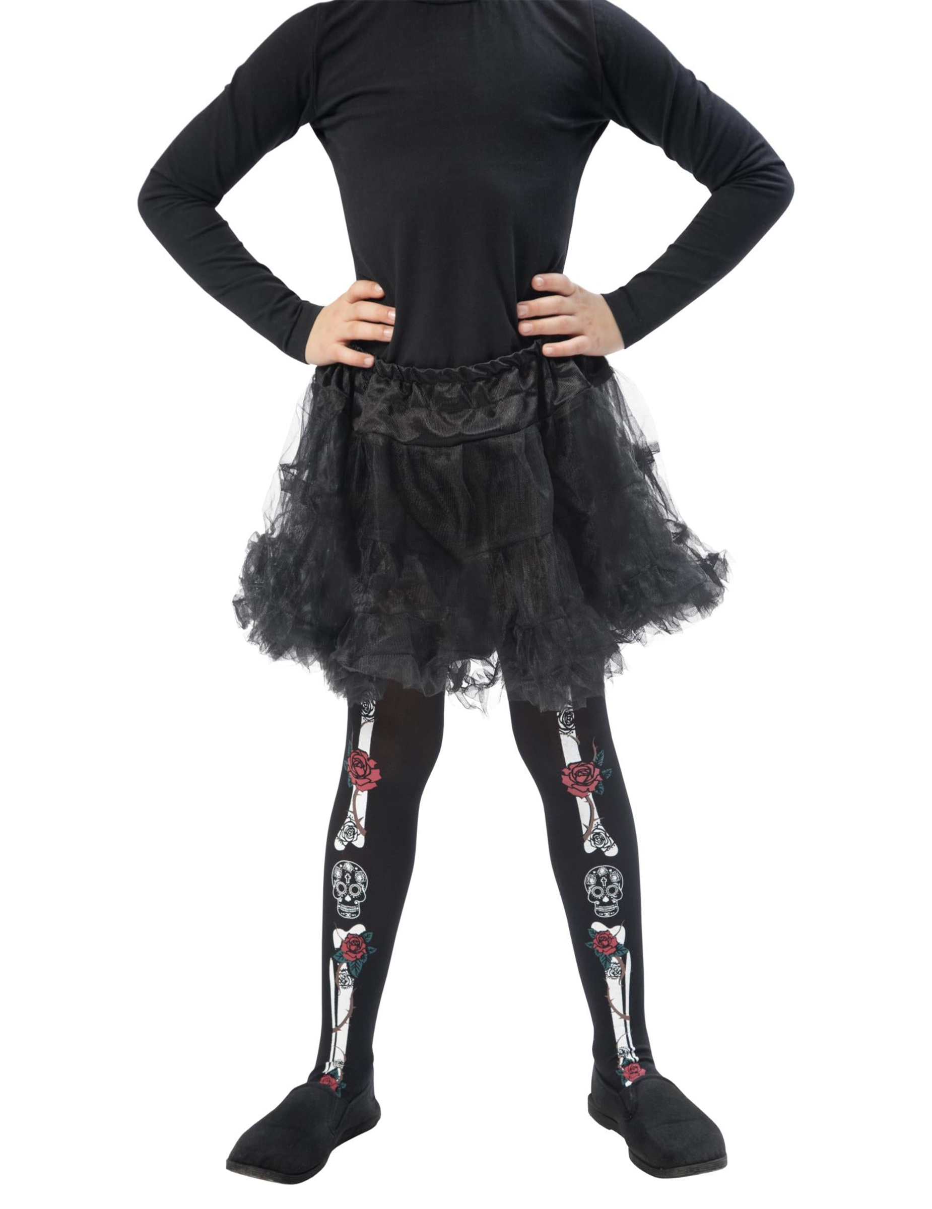 Collants squelette enfant Dia de los muertos