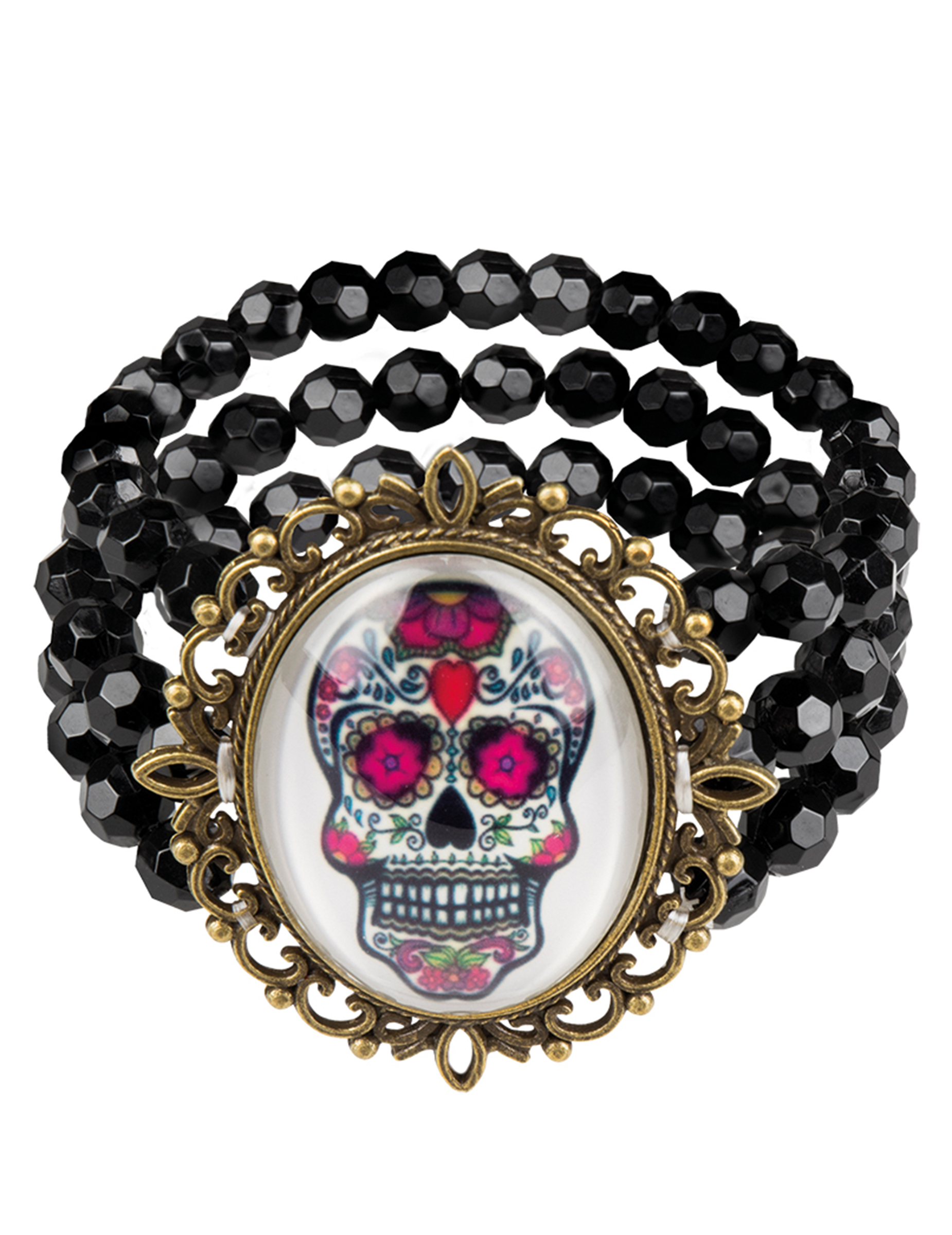 Bracelet gothique camée femme Dia de los muertos