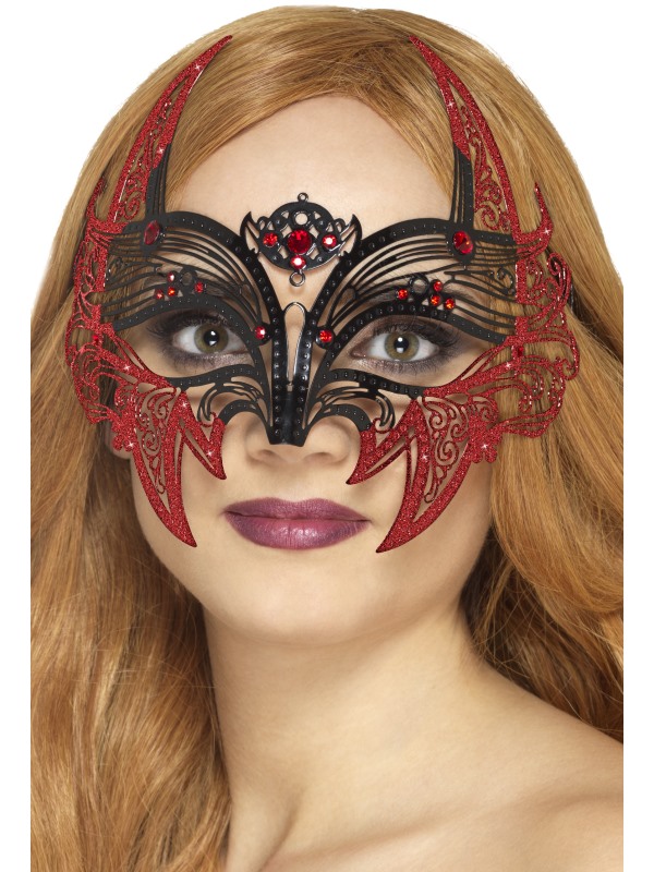 Loup bal masqué métal chauve-souris femme Halloween