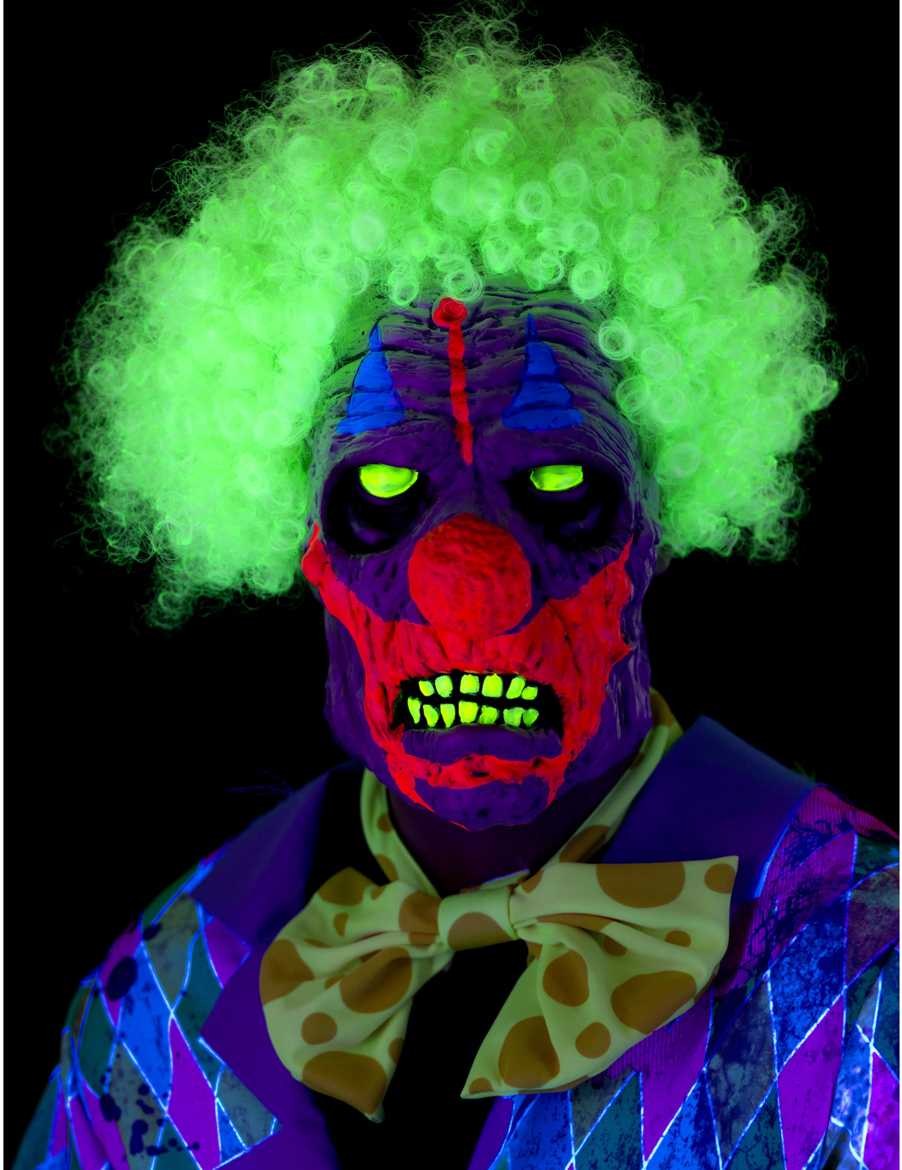Masque clown effet UV adulte