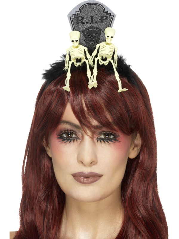 Serre-tête RIP squelette femme Halloween