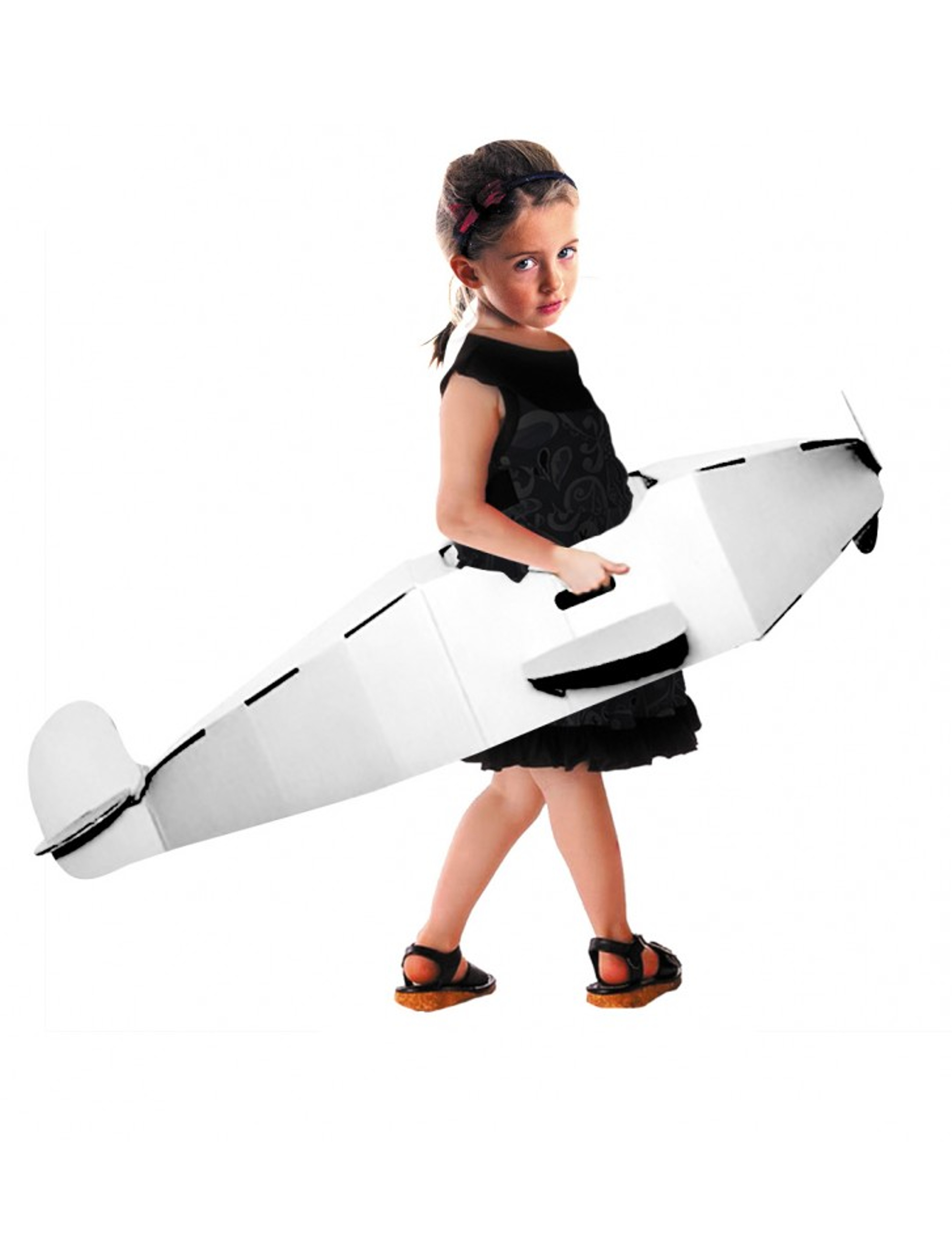 Avion personnalisable carton recyclé enfant 120 cm