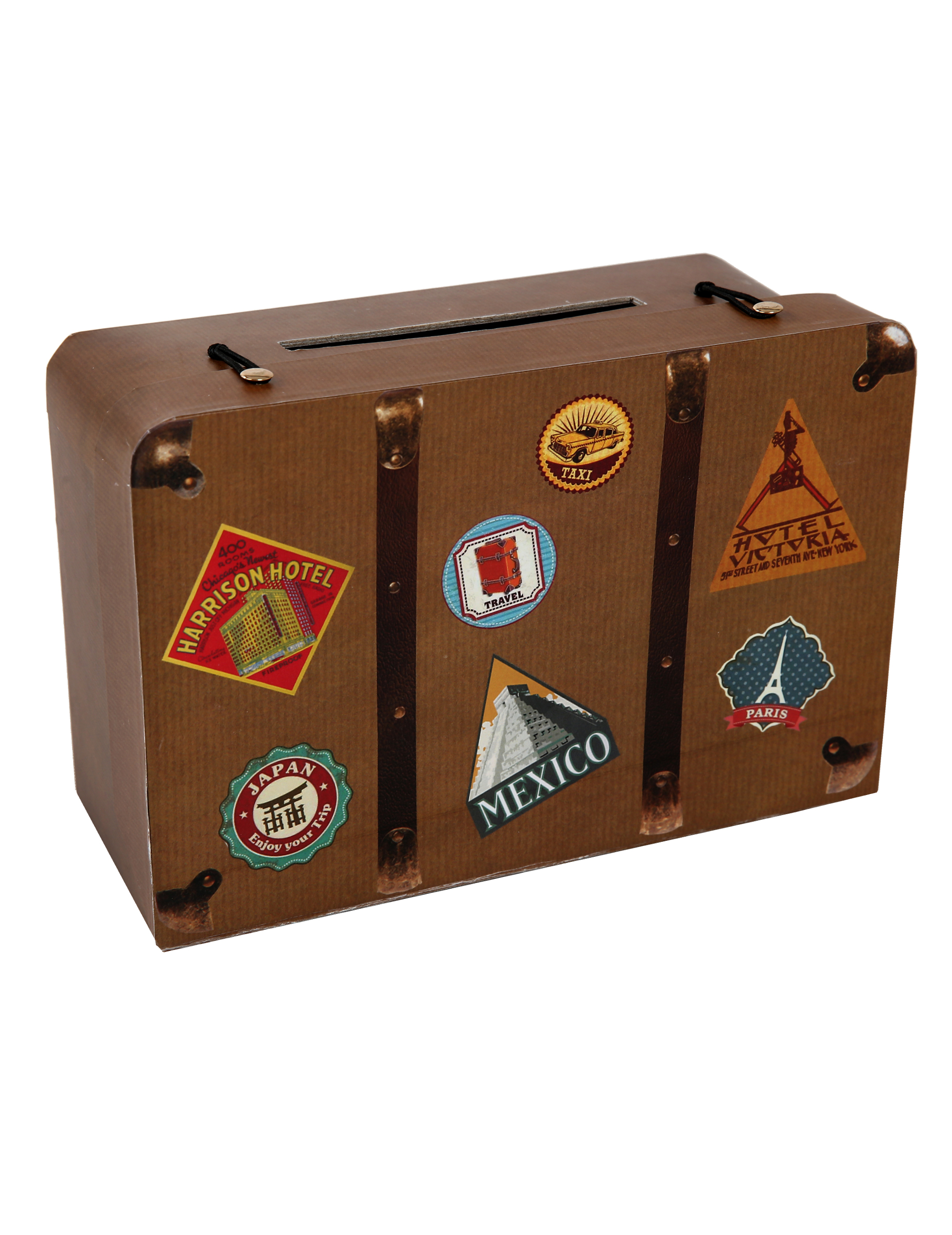 Tirelire en carton Voyage 24 x 16 x 10 cm