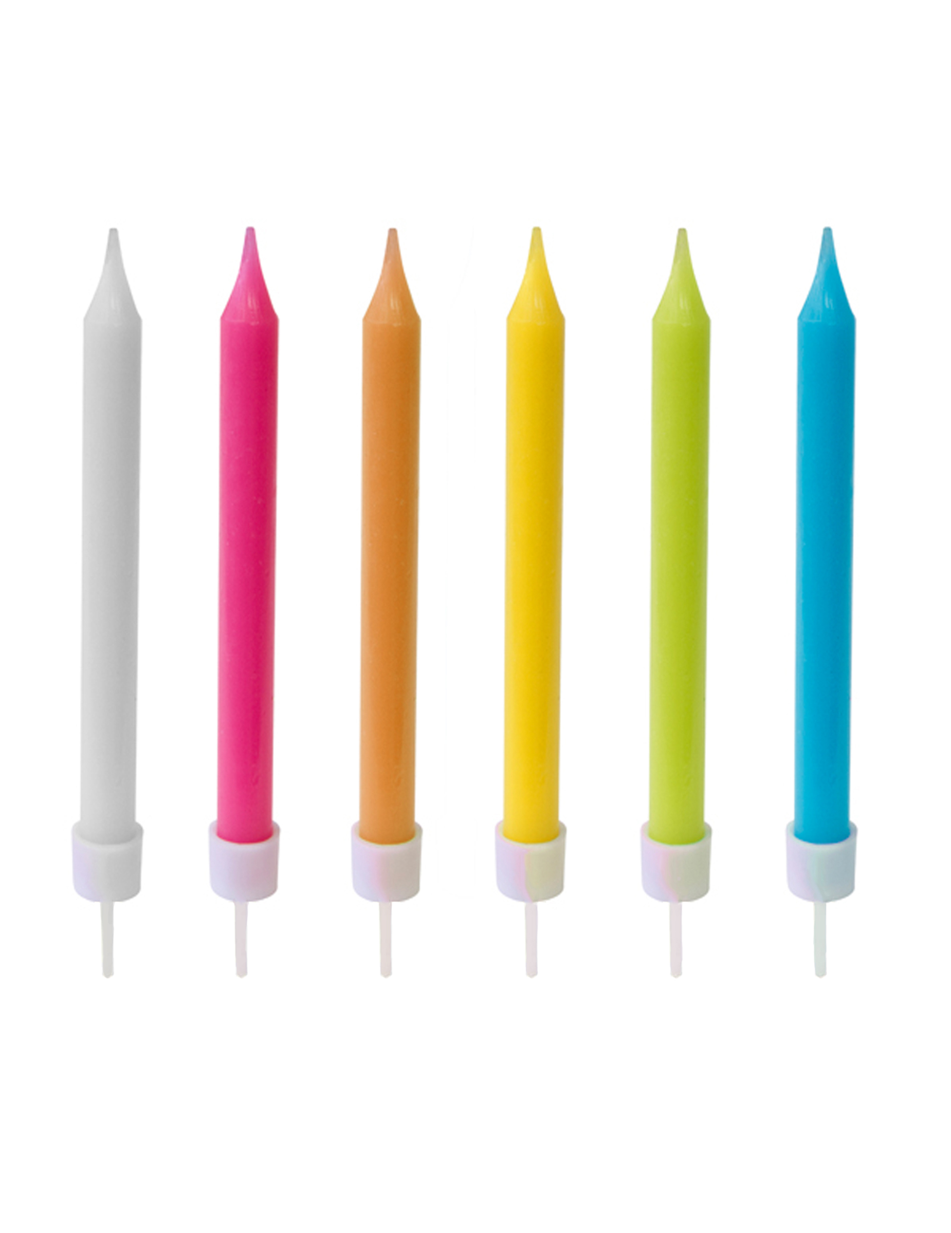 10 Bougies colorées 8 cm