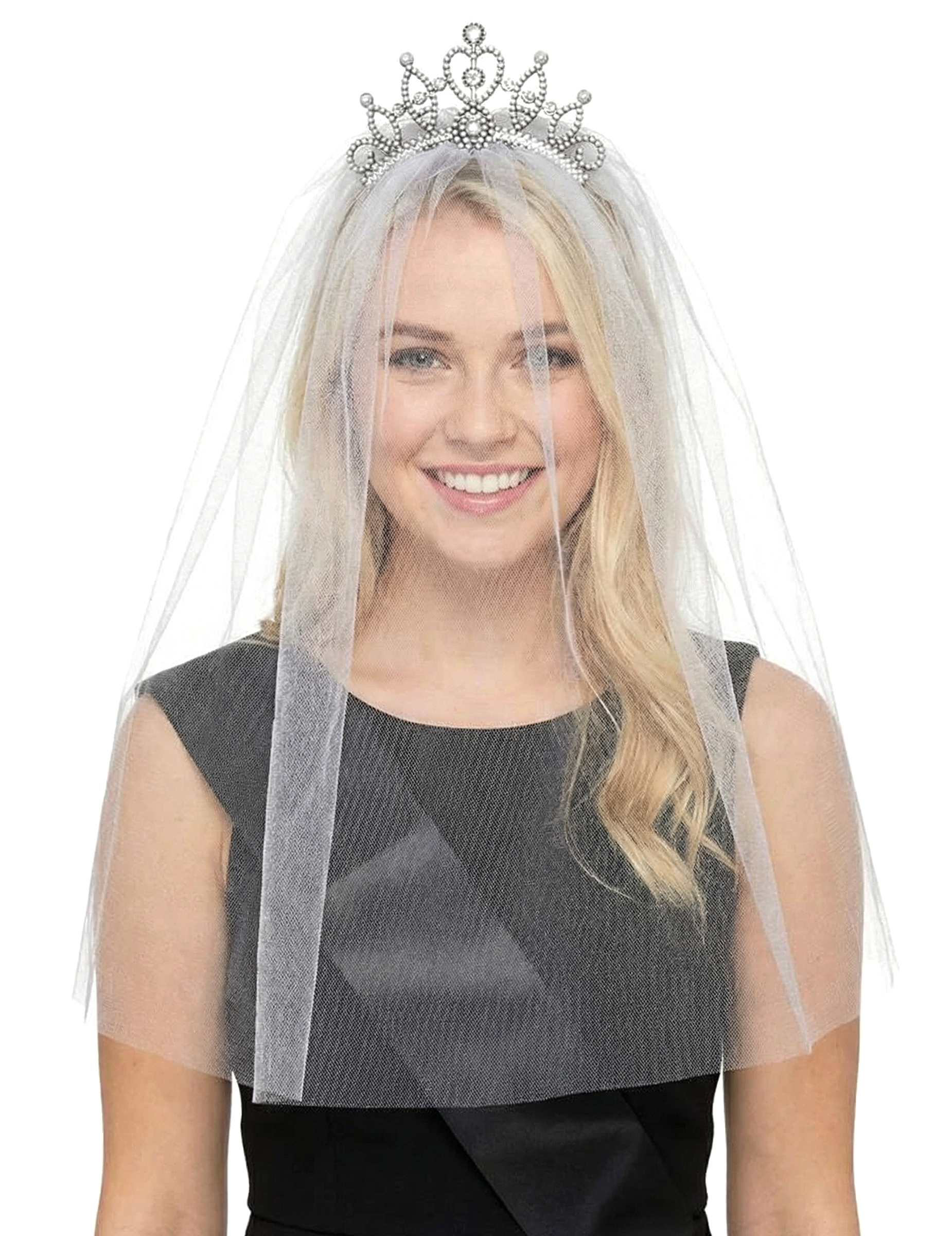 Diadème avec voile mariée femme