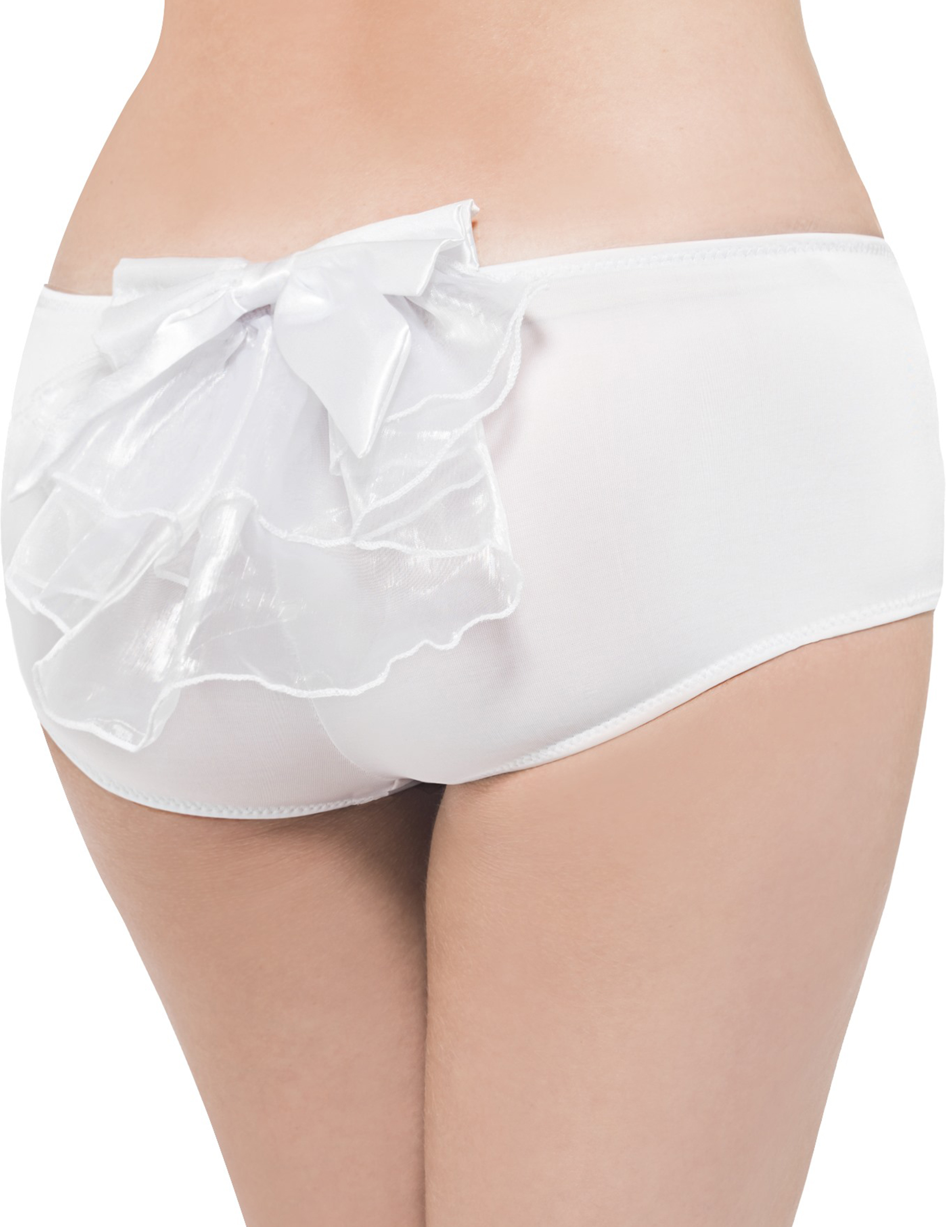 Culotte blanche avec noeud sexy femme