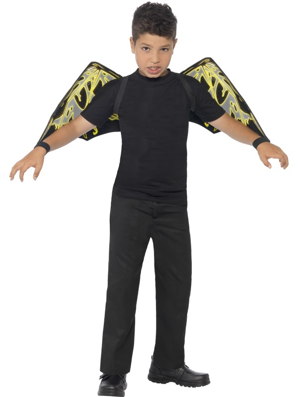 Ailes chauve-souris fluorescentes enfant Halloween