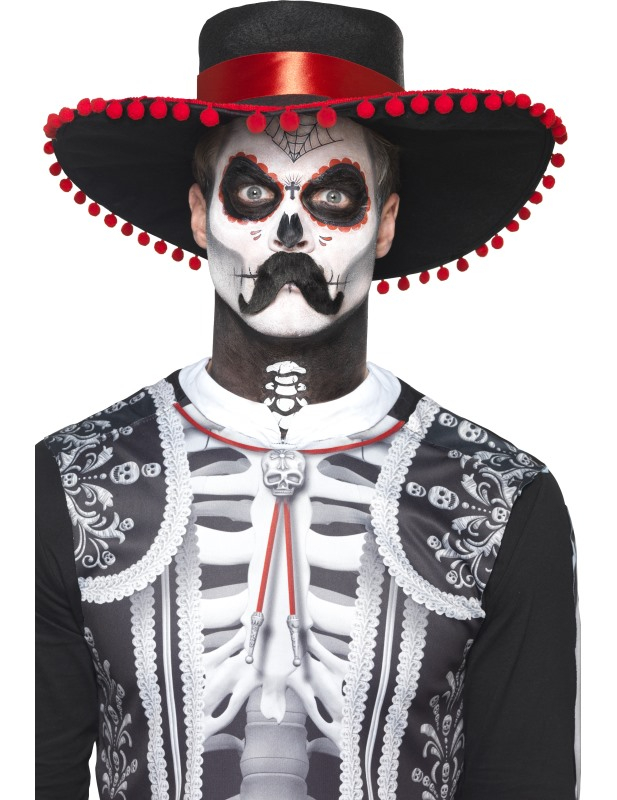 Kit maquillage squelette mexicain adulte Dia de los muertos