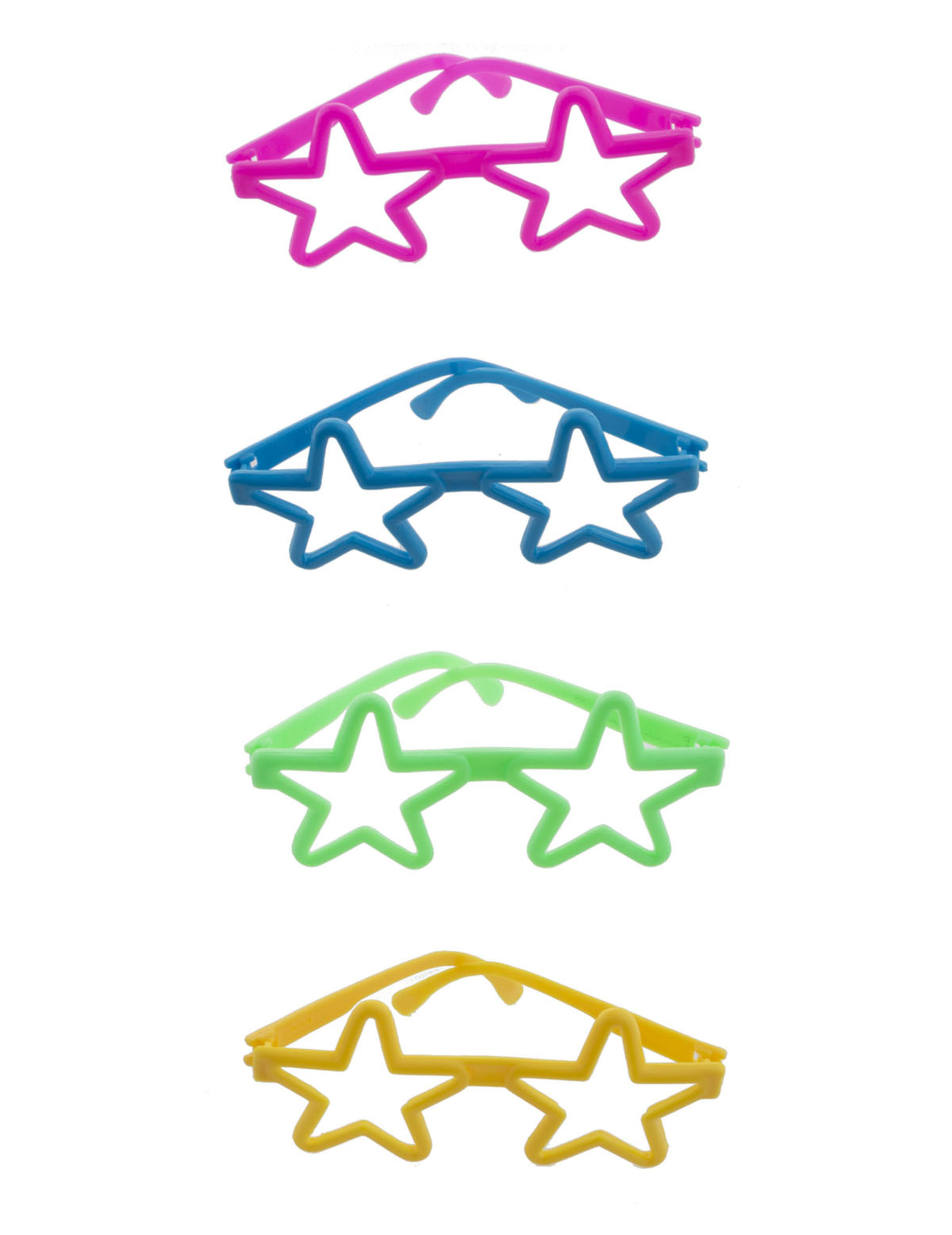 4 Mini paires de lunettes colorées