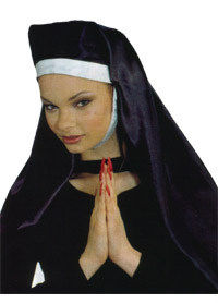 Coiffe nonne satinée femme
