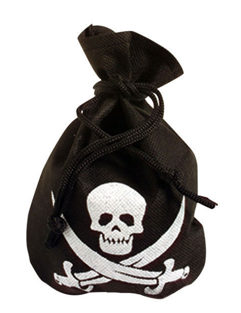 Sac de pirate noir avec tête de mort