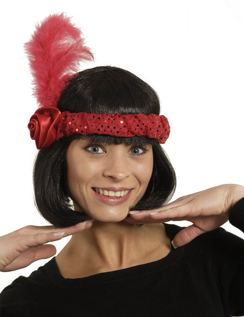 Bandeau Charleston rouge pour femme