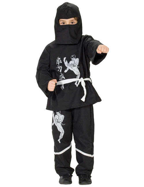 Déguisement ninja enfant noir et blanc