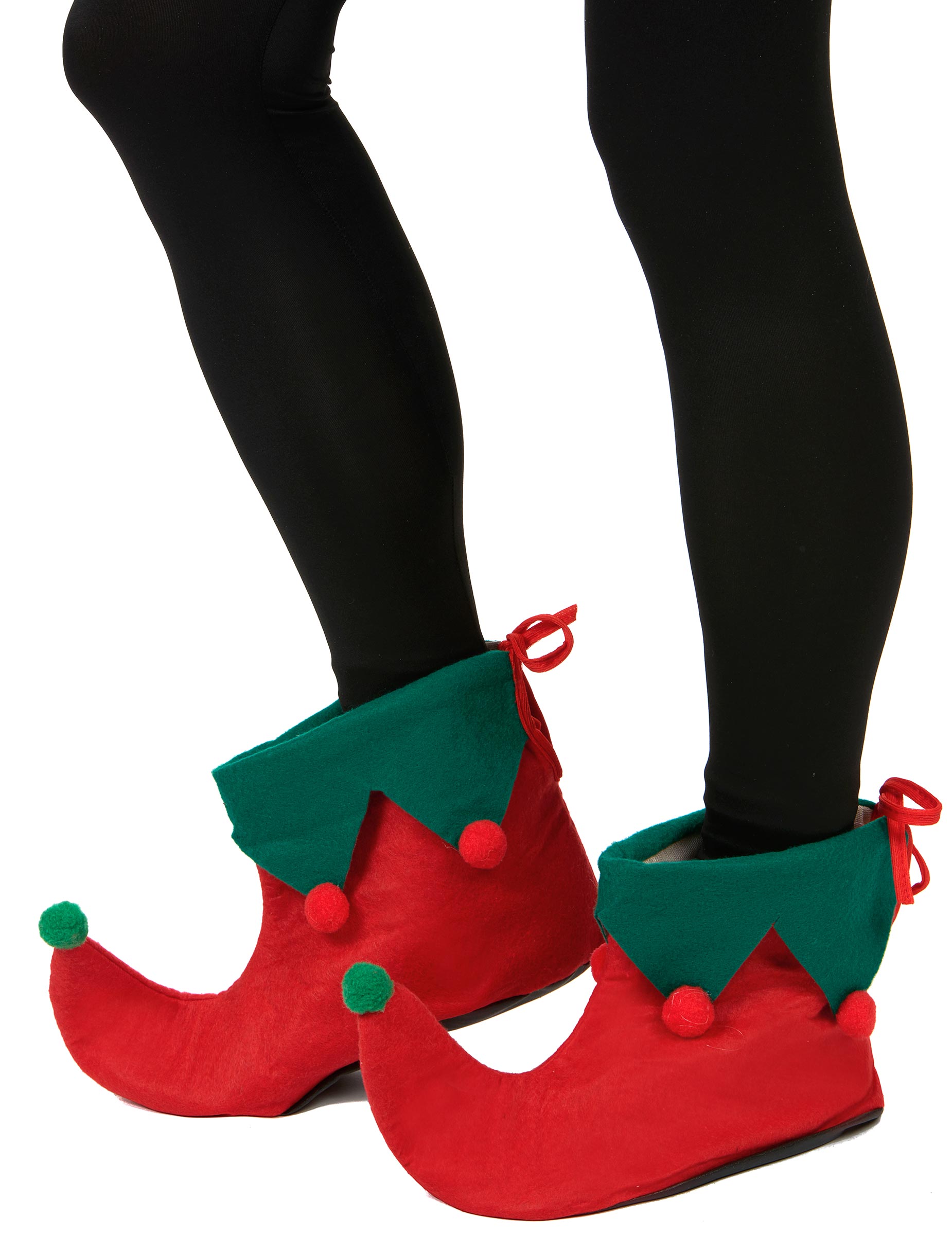 Sur-chaussures elfe avec pompons adulte