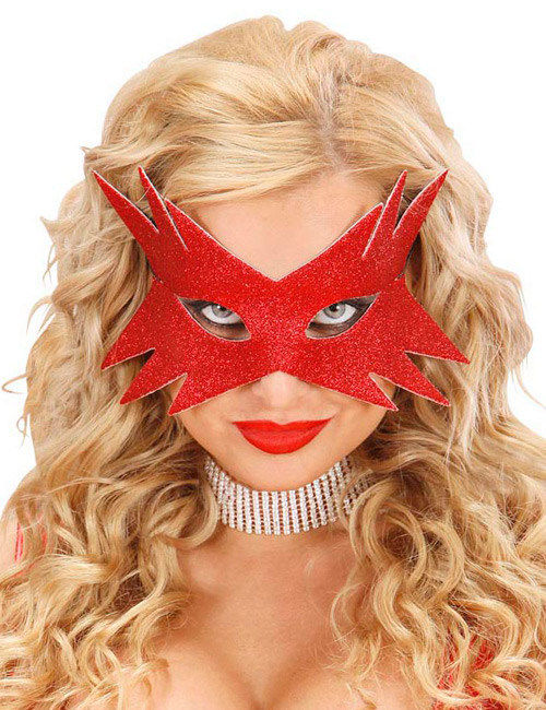 Masque étoile rouge brillant adulte