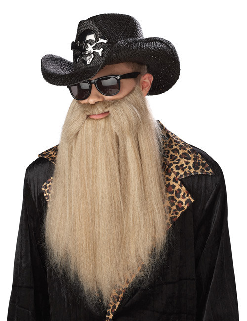 Longue barbe blonde rockeur