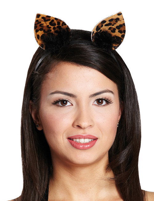 Serre-tête oreilles de léopard femme