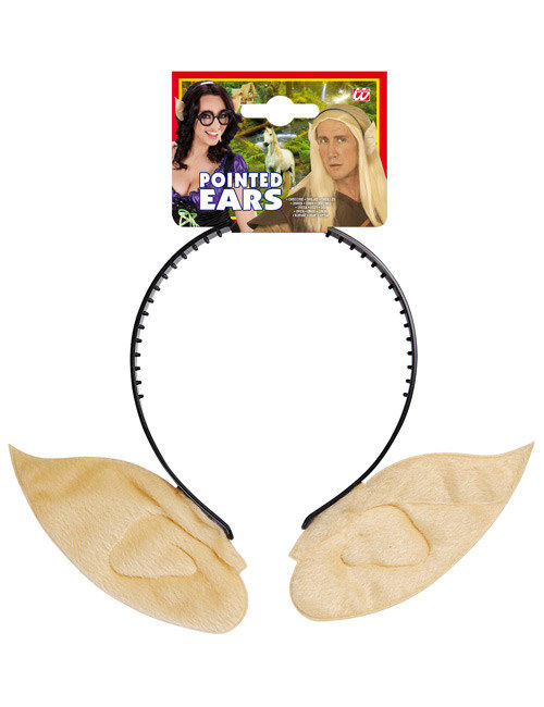 Serre-tête oreilles d'elfe beige et noir
