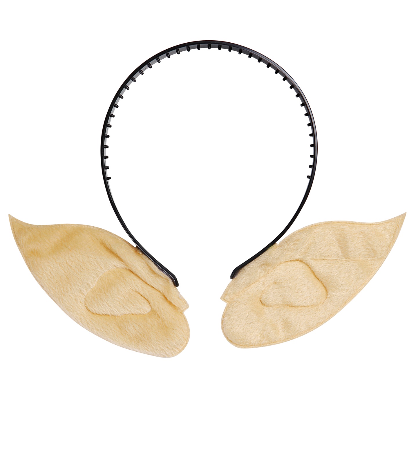 Serre-tête oreilles d'elfe beige et noir