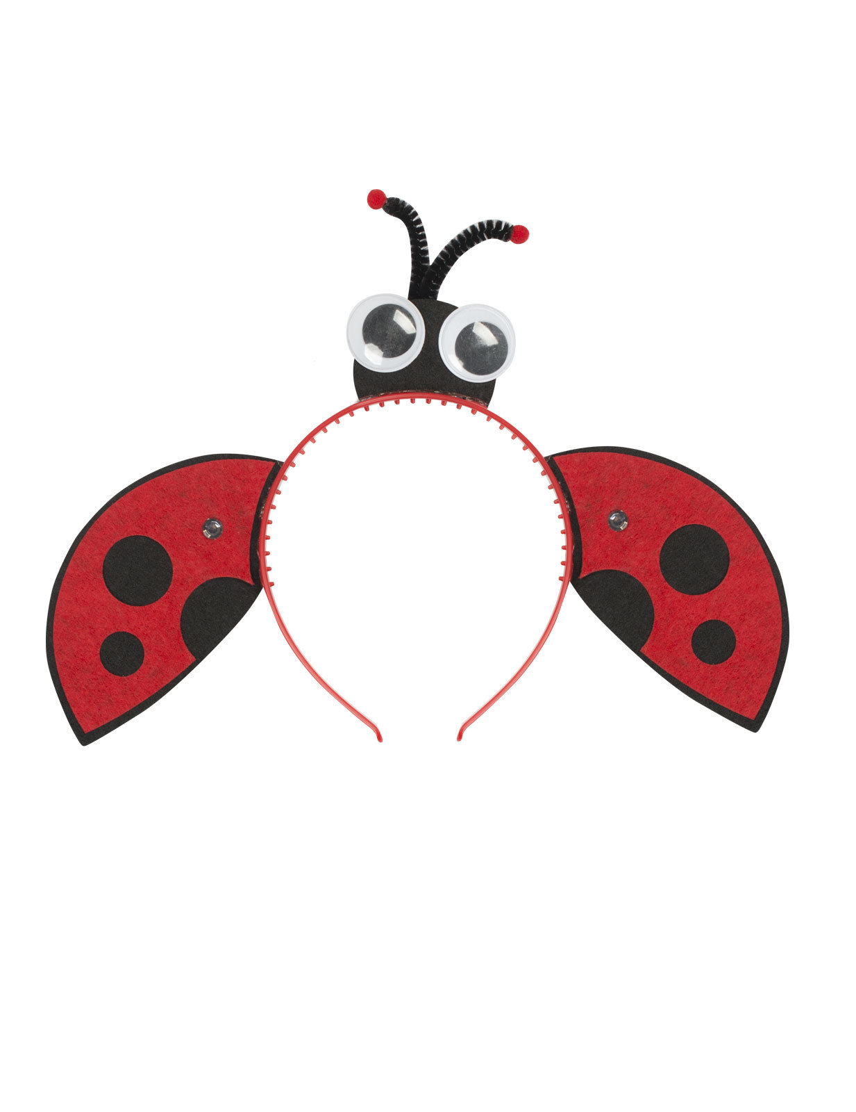 Serre-tête coccinelle avec ailes et yeux fille