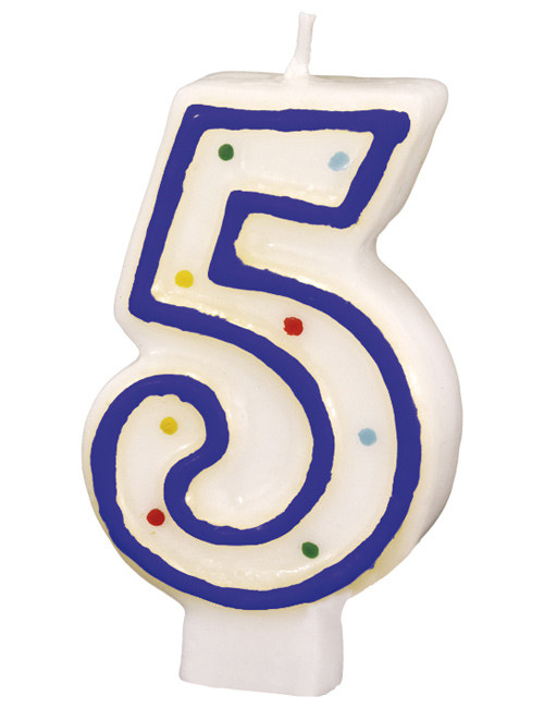 Bougie de décoration numéro 5