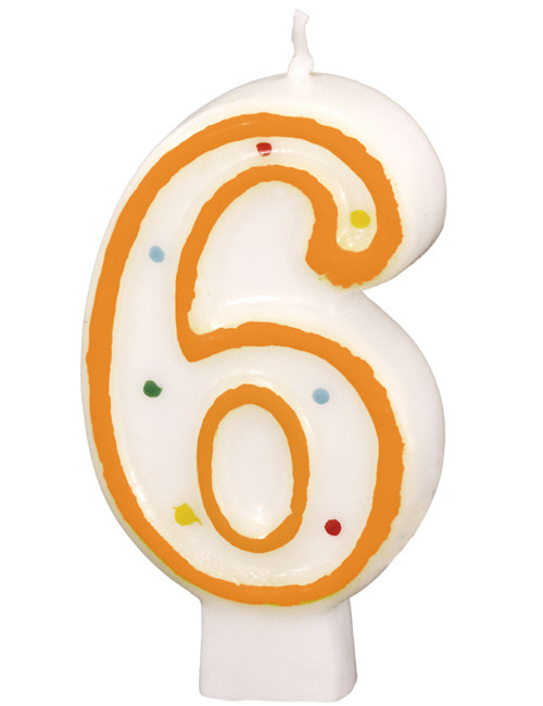 Bougie d'anniversaire numéro 6