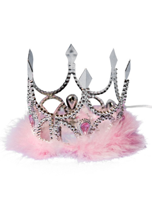 Couronne de princesse argent et rose