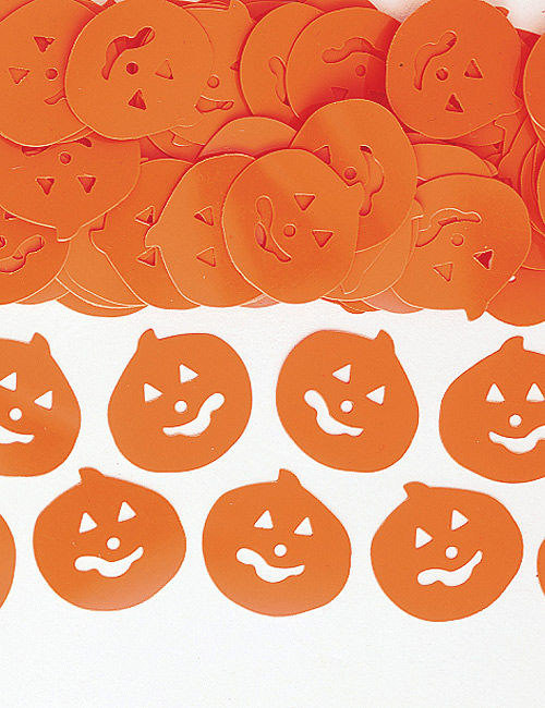 Confettis fête d'Halloween citrouille orange 14g