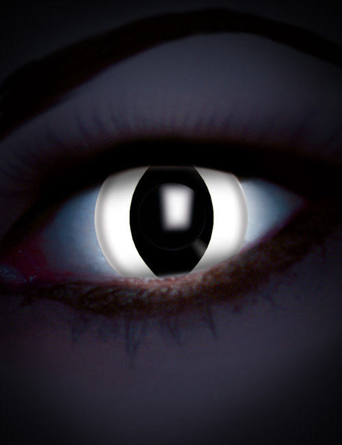 Lentilles fantaisie UV  il reptile blanc 1 mois adulte