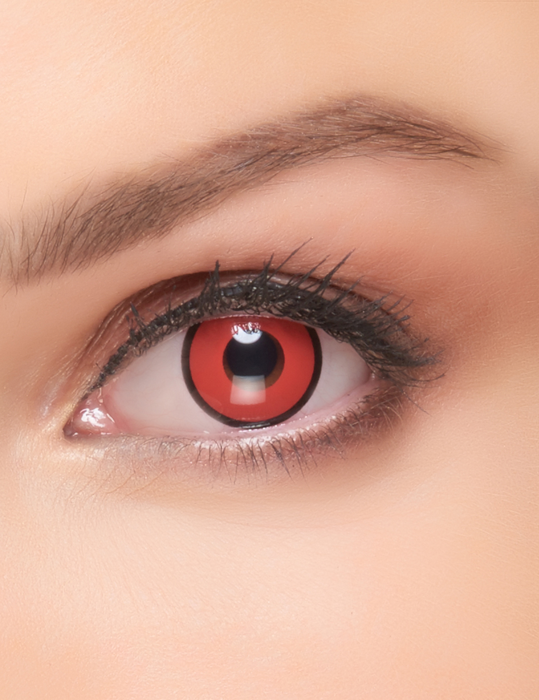 Lentilles fantaisie rouge et noire 1 an adulte