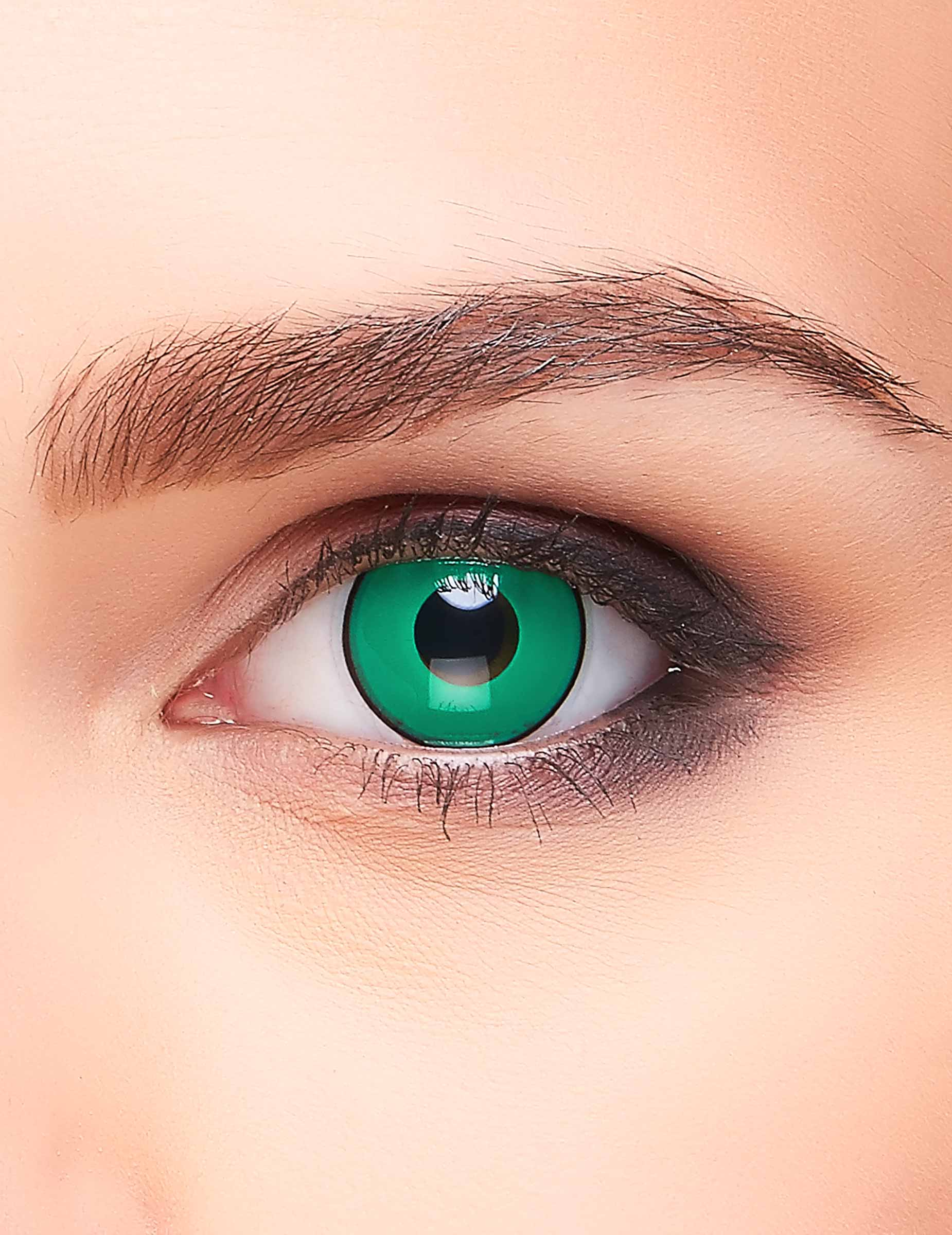 Lentilles fantaisie verte et noire 1an adulte