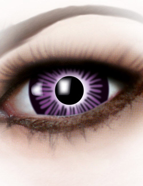 Lentilles fantaisie 3 tons violet adulte
