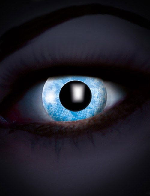Lentilles fantaisie UV bleu diamant adulte