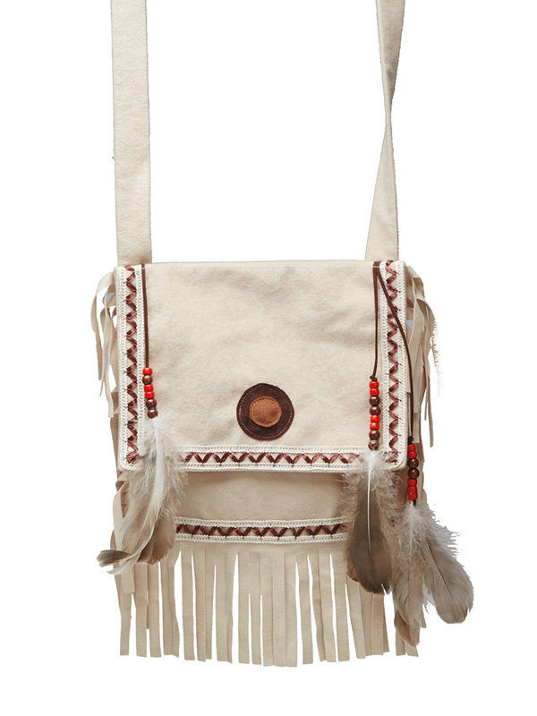 Sacoche beige style indienne