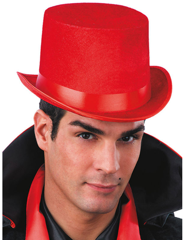 Chapeau haut de forme rouge