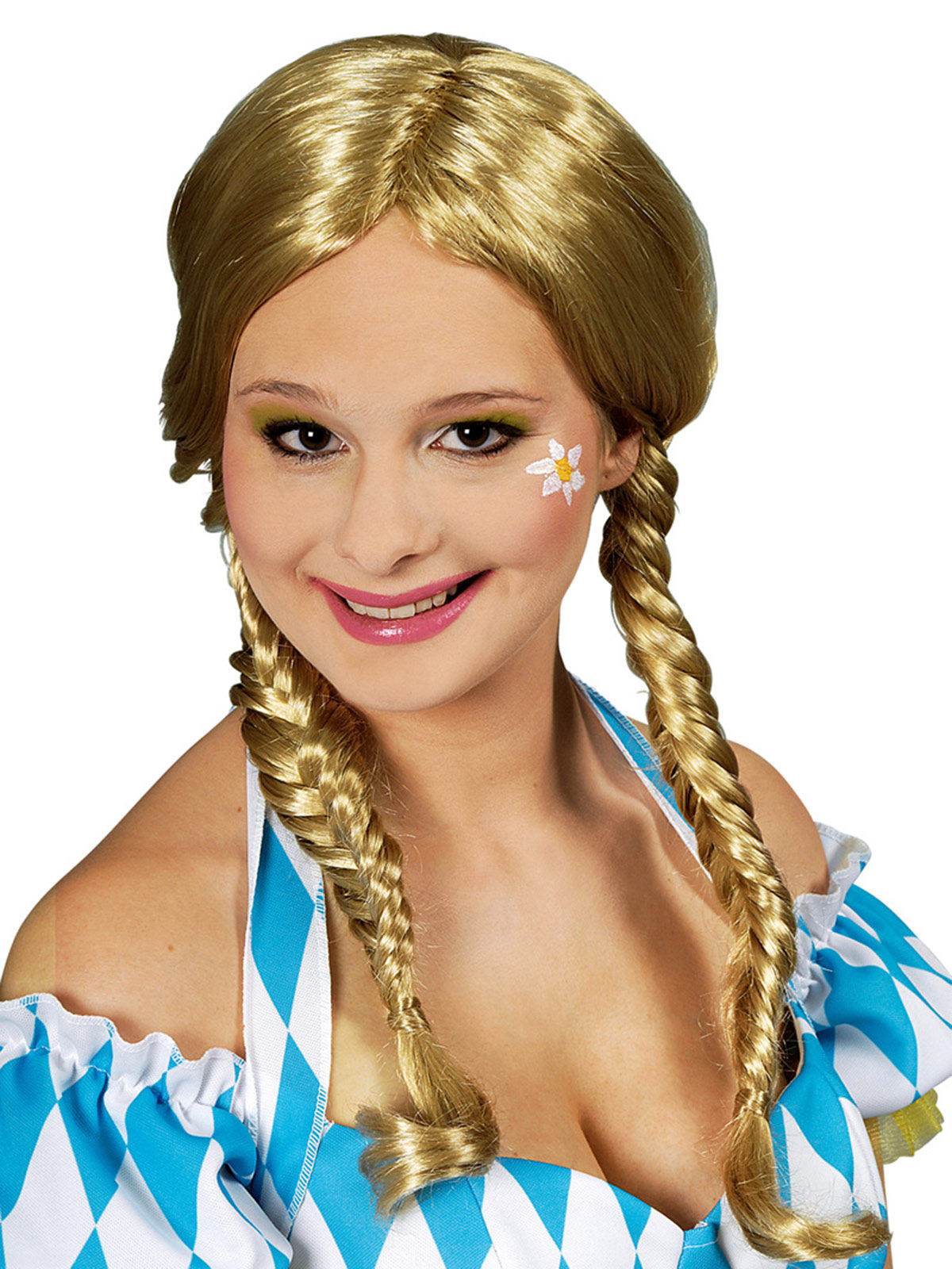 Perruque tresses blonde épi femme