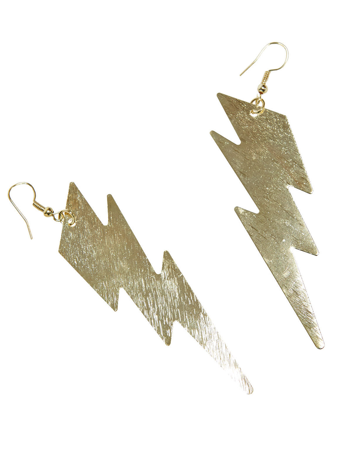 Boucles d'oreilles éclair doré 8cm