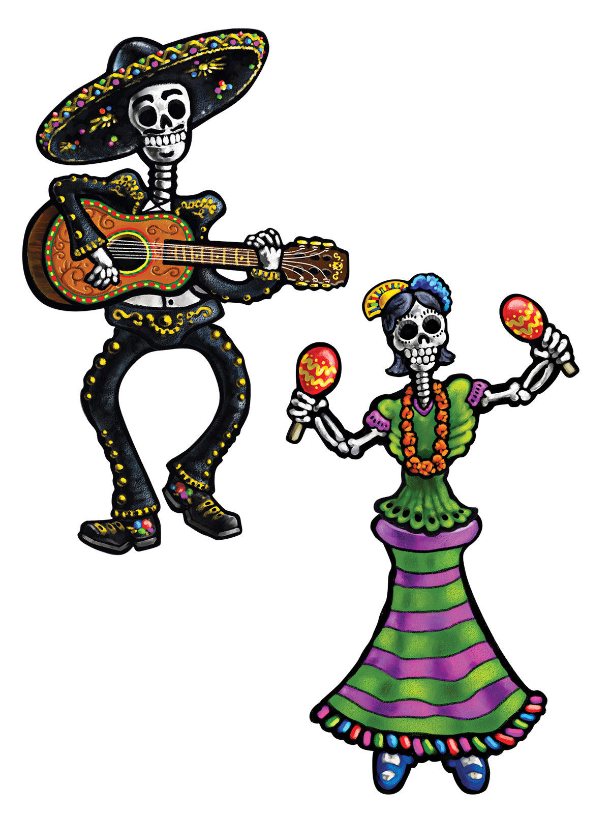 Décorations murale 2 pièces Dia de los muertos