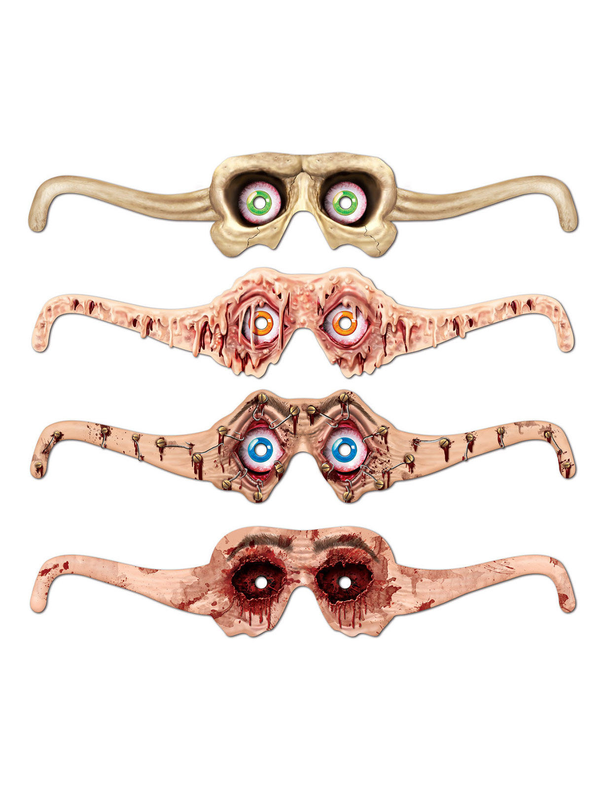 Une paire de lunettes en carton effrayantes